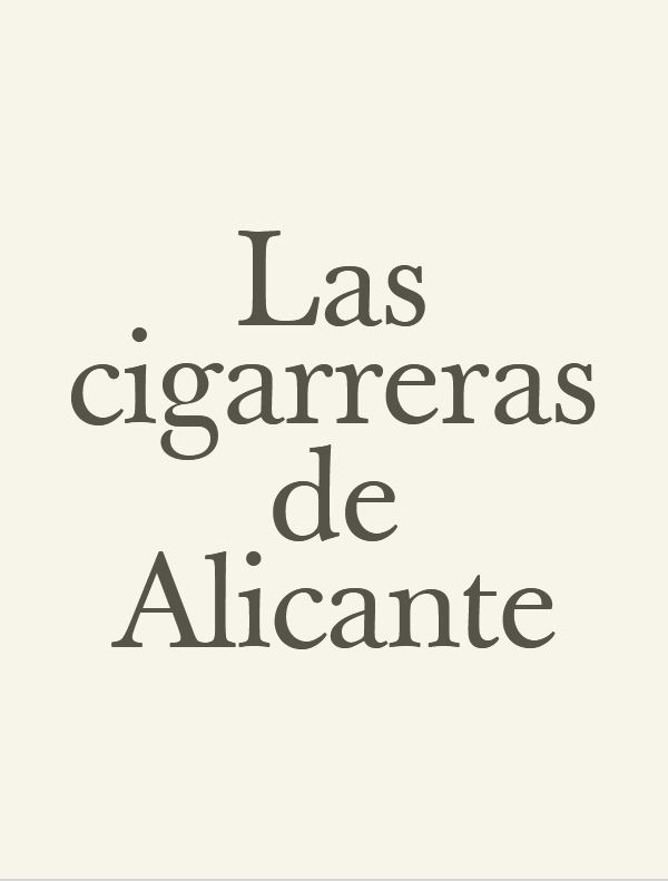 Imagen de portada del libro Las cigarreras de Alicante