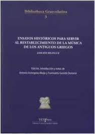 Imagen de portada del libro Ensayos históricos para servir al restablecimiento de la música de los antiguos griegos