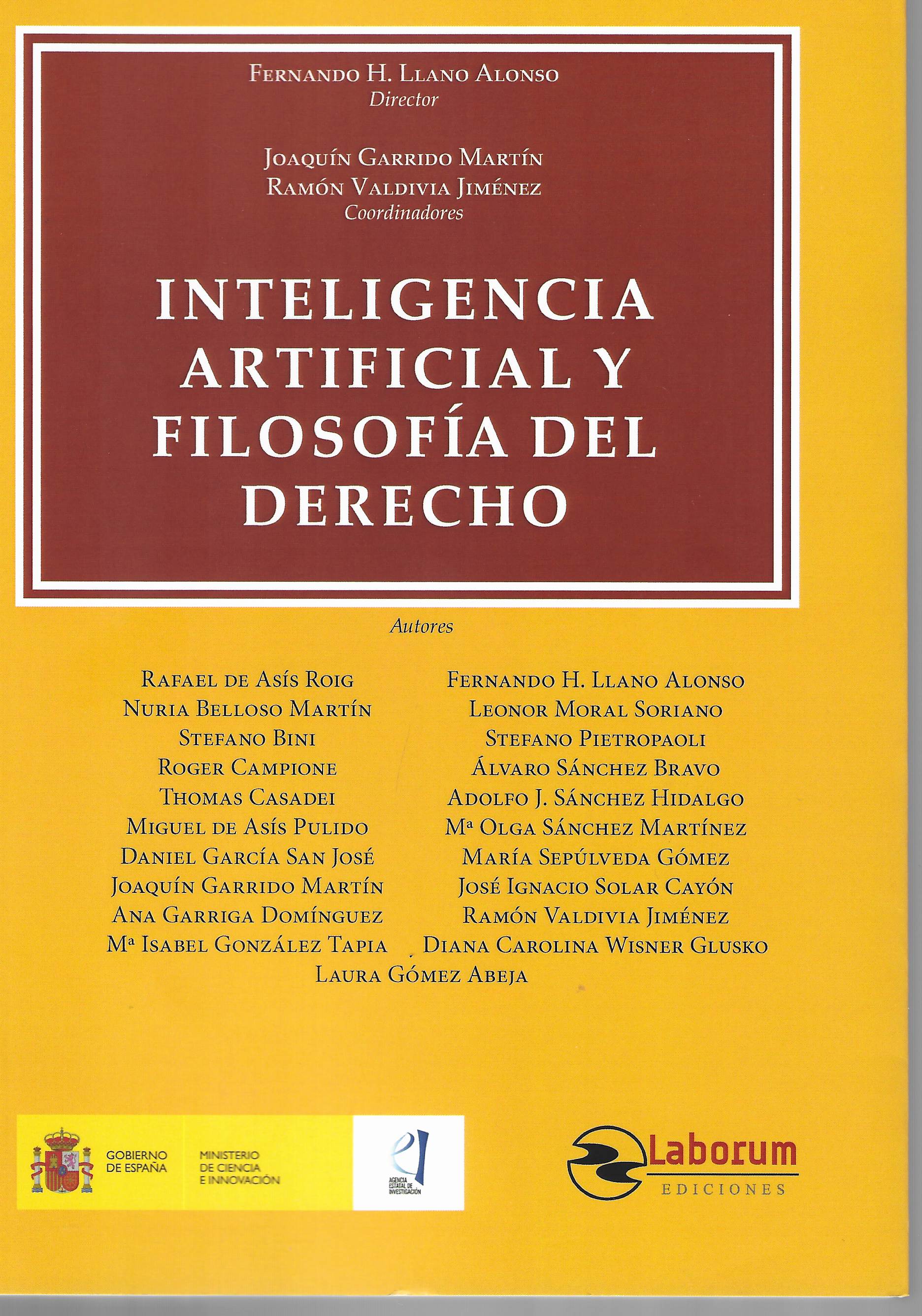 Imagen de portada del libro Inteligencia artificial y Filosofía del derecho