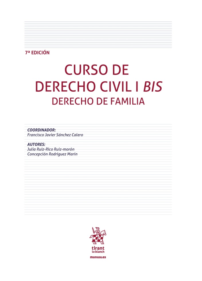 Imagen de portada del libro Curso de Derecho Civil I "Bis".