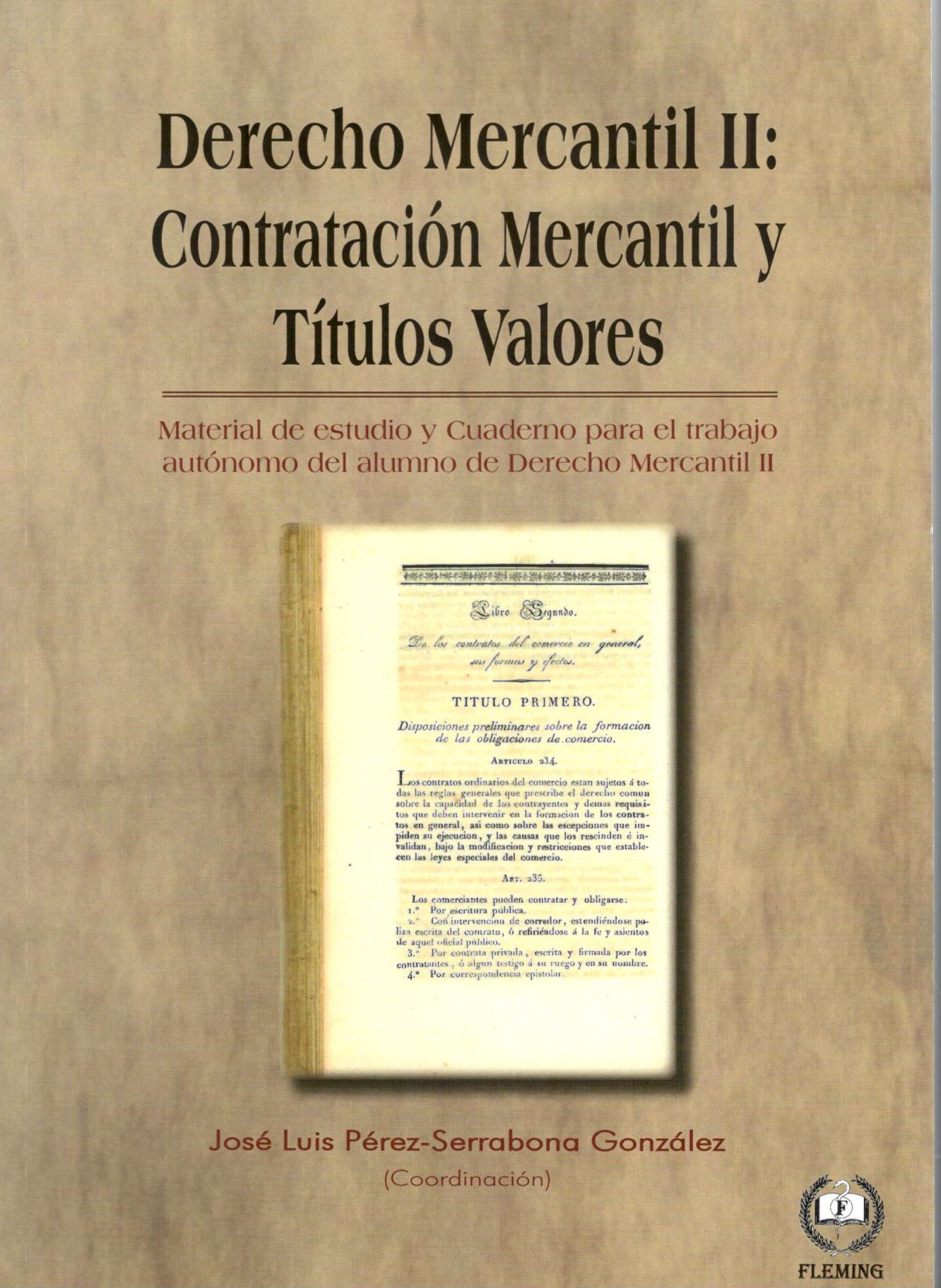 Imagen de portada del libro Derecho mercantil II. Contratación mercantil y títulos valores