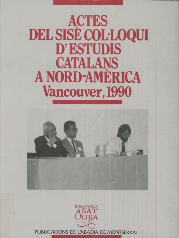 Imagen de portada del libro Actes del Sisé Col·loqui d'Estudis Catalans a Nord-Amèrica