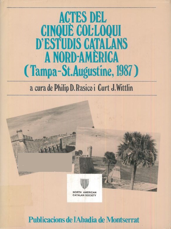 Imagen de portada del libro Actes del Cinquè Col·loqui d'Estudis Catalans a Nord-América