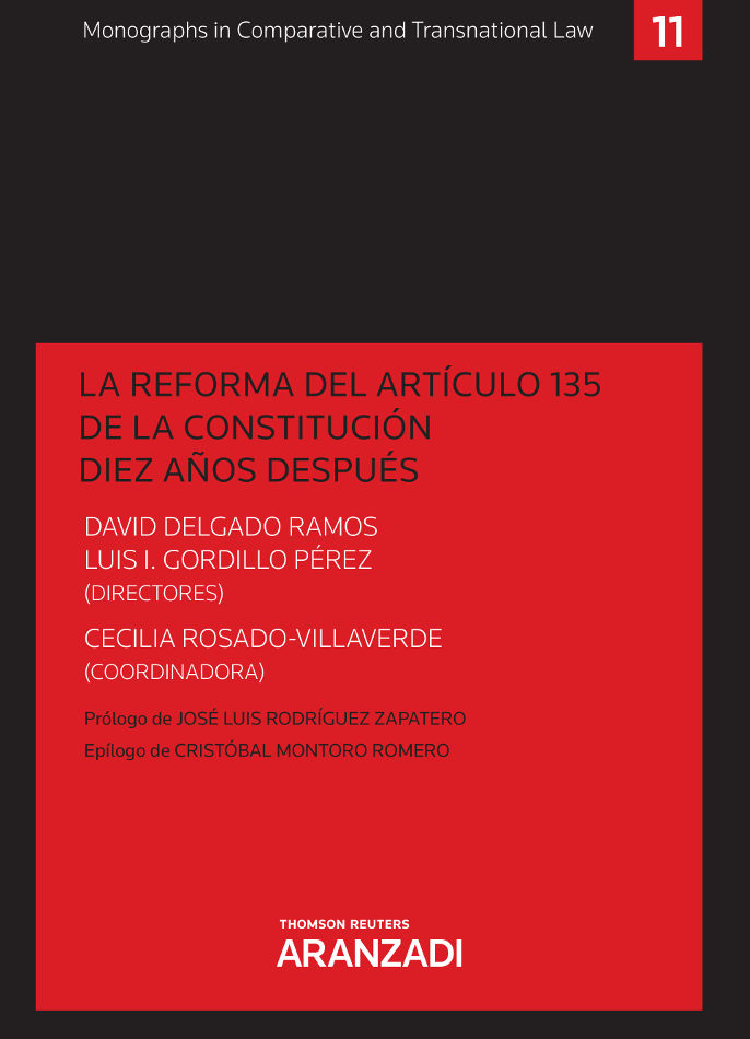 Imagen de portada del libro La reforma del artículo 135 de la Constitución diez años después