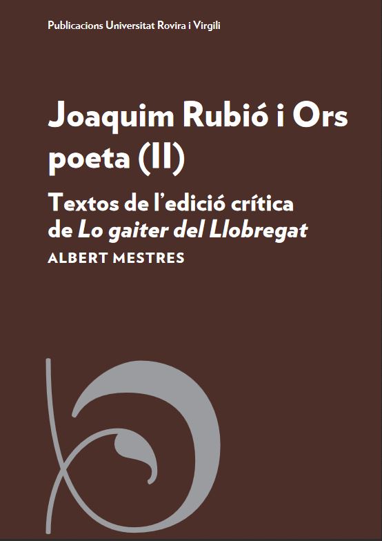 Imagen de portada del libro Joaquim Rubió i Ors poeta