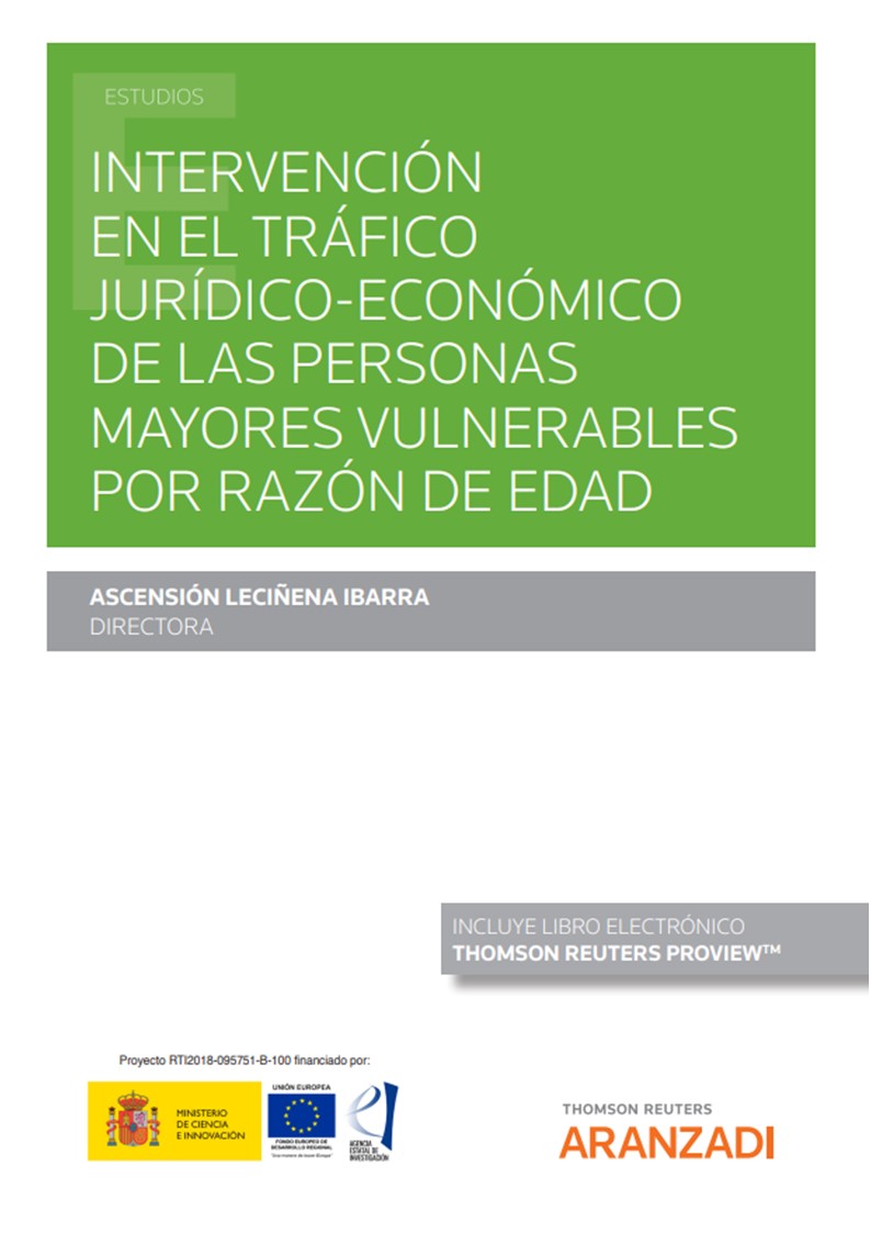 Imagen de portada del libro Intervención en el tráfico jurídico-económico de las personas mayores vulnerables por razón de edad