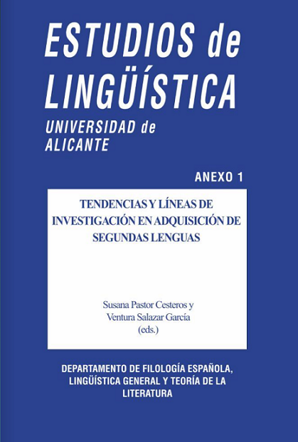 Imagen de portada del libro Tendencias y líneas de investigación en adquisición de segundas lenguas