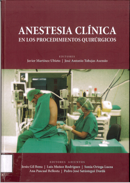 Imagen de portada del libro Anestesia clínica en los procedimientos quirúrgicos
