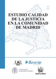 Imagen de portada del libro Estudio de la calidad de la justicia en la Comunidad de Madrid