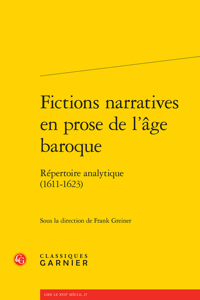 Imagen de portada del libro Fictions narratives en prose de l'âge baroque