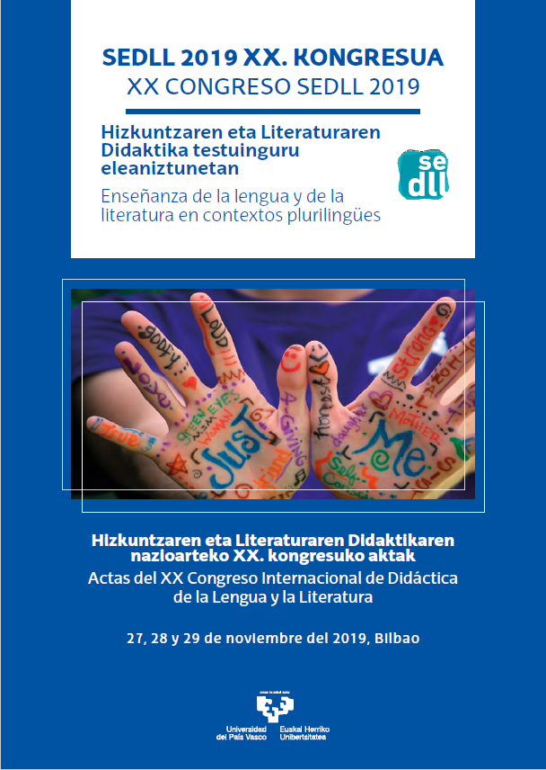 Imagen de portada del libro Hizkuntzaren eta Literaturaren Didaktika testuinguru eleaniztunetan : Hizkuntzaren eta Literaturaren Didaktikaren NazioartekoXX. Kongresuko Aktak