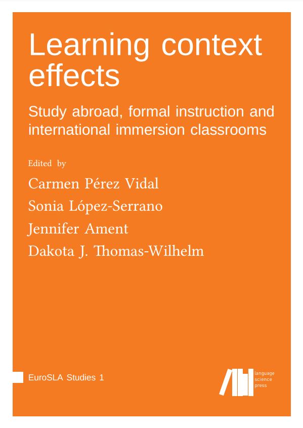 Imagen de portada del libro Learning context effects