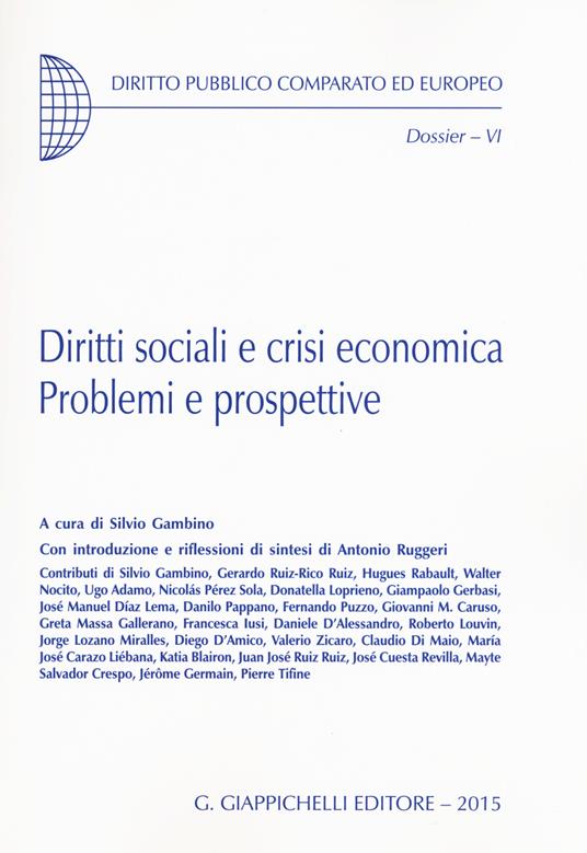 Imagen de portada del libro Diritti sociali e crisi economica