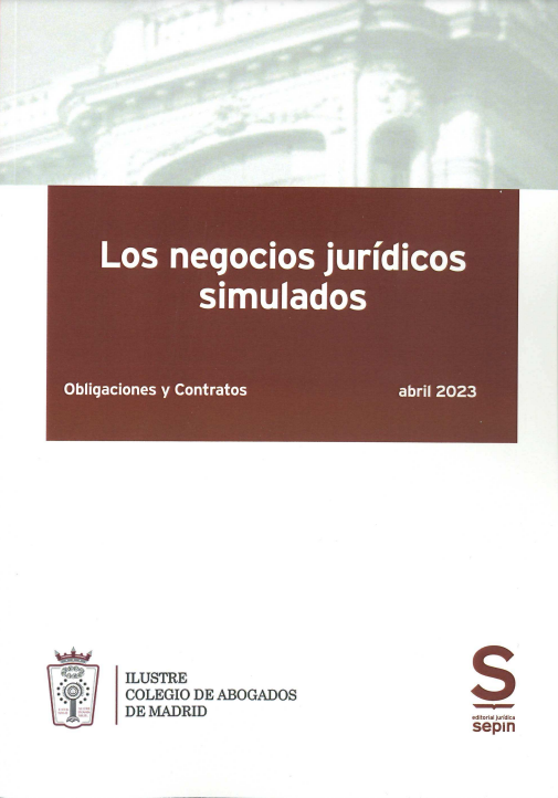 Imagen de portada del libro Los negocios jurídicos simulados