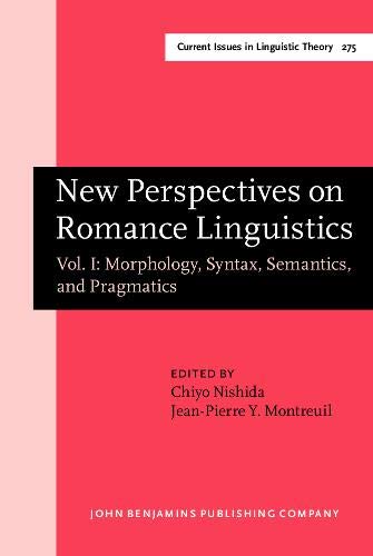 Imagen de portada del libro New perspectives on Romance linguistics. Vol 1