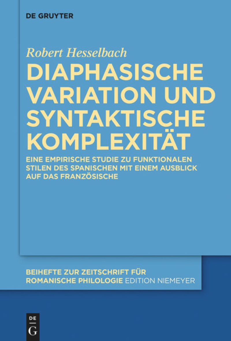 Imagen de portada del libro Diaphasische Variation und syntaktische Komplexität