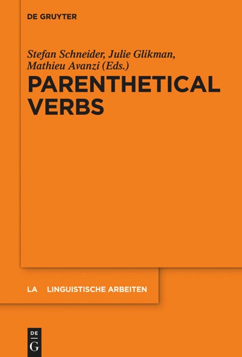 Imagen de portada del libro Parenthetical verbs