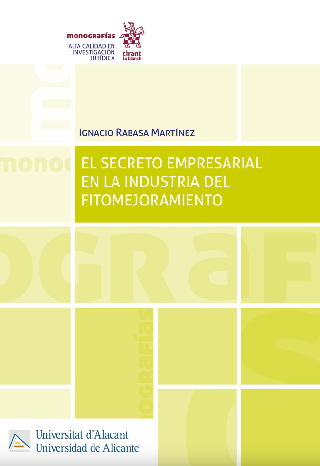 Imagen de portada del libro El secreto empresarial en la industria del fitomejoramiento