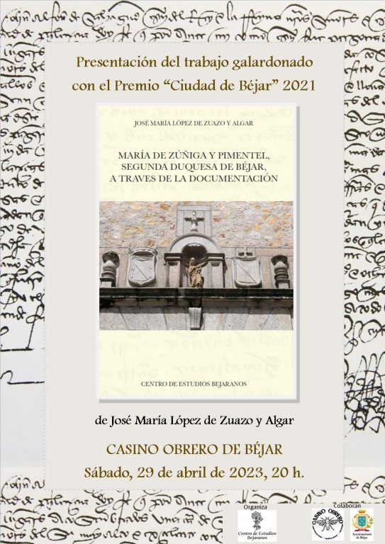 Imagen de portada del libro María de Zuñiga y Pimentel, segunda duquesa de Béjar, a través de la documentación