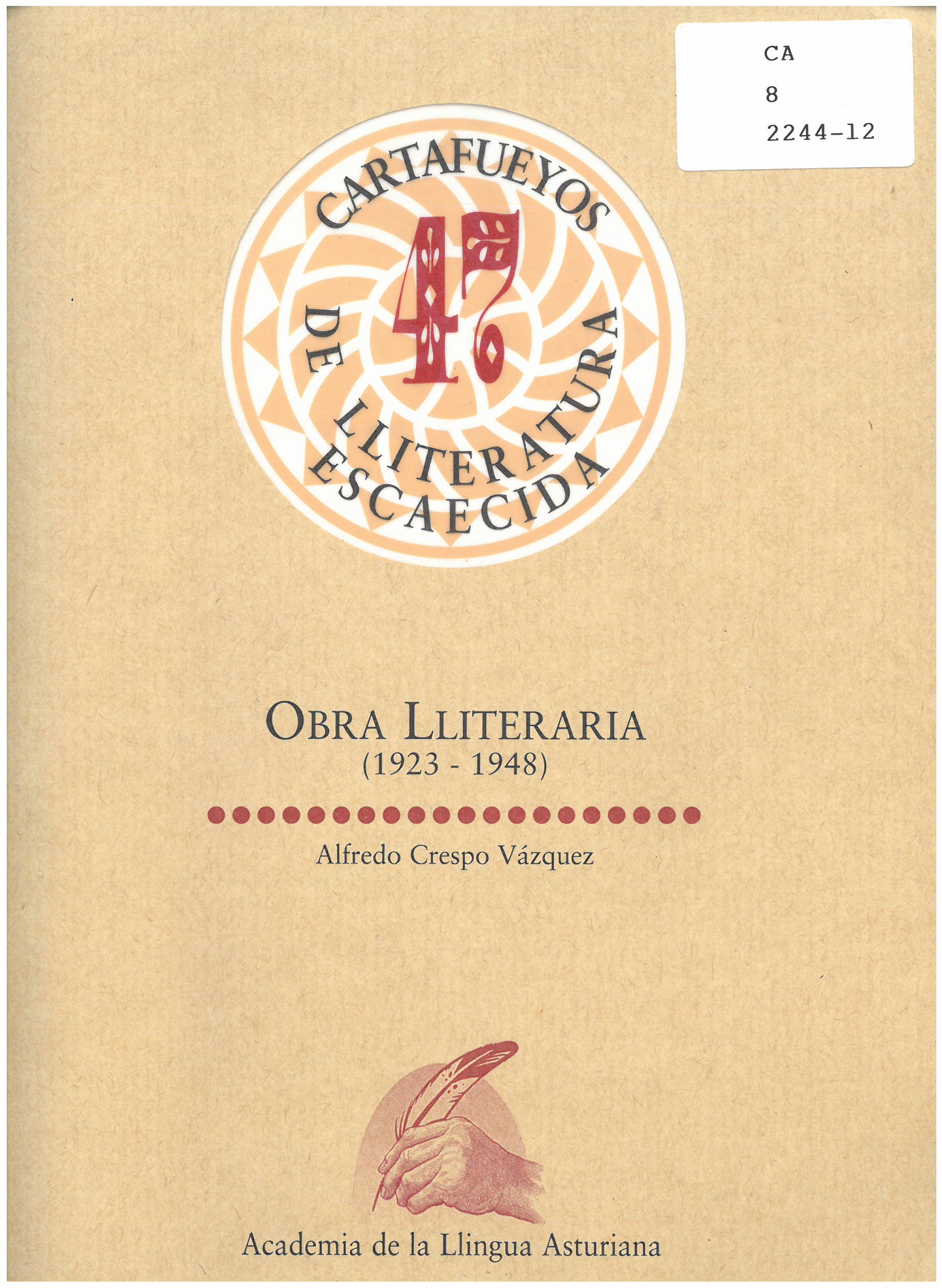 Imagen de portada del libro Obra lliteraria