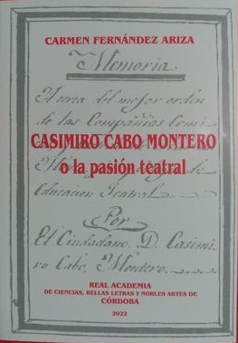 Imagen de portada del libro Casimiro Cabo Montero o la pasión teatral