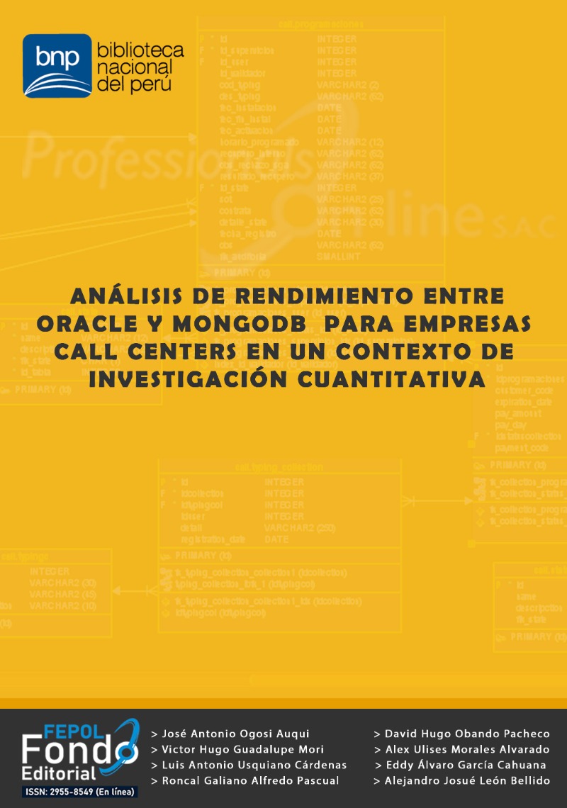 Imagen de portada del libro Análisis de rendimiento entre Oracle y Mongodb para empresas Call Centers en un contexto de investigación cuantitativa
