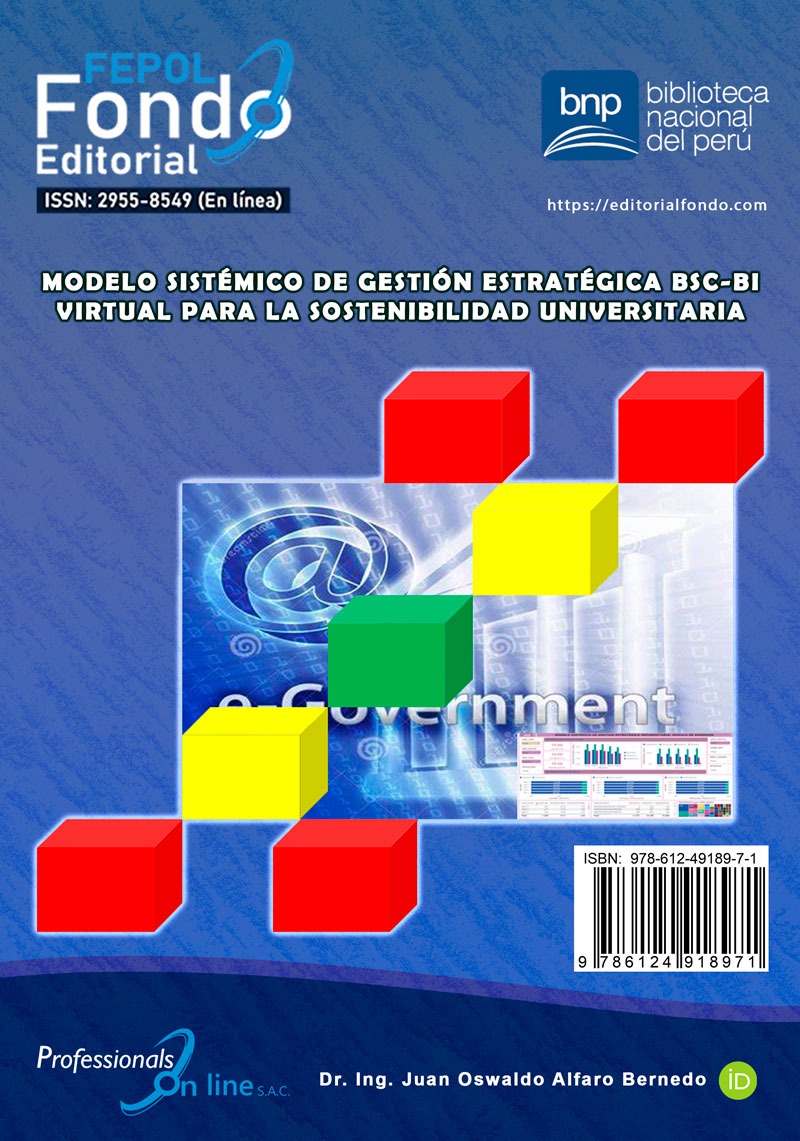 Imagen de portada del libro Modelo sistémico de gestión estratégica BSC-BI virtual para la sostenibilidad universitaria