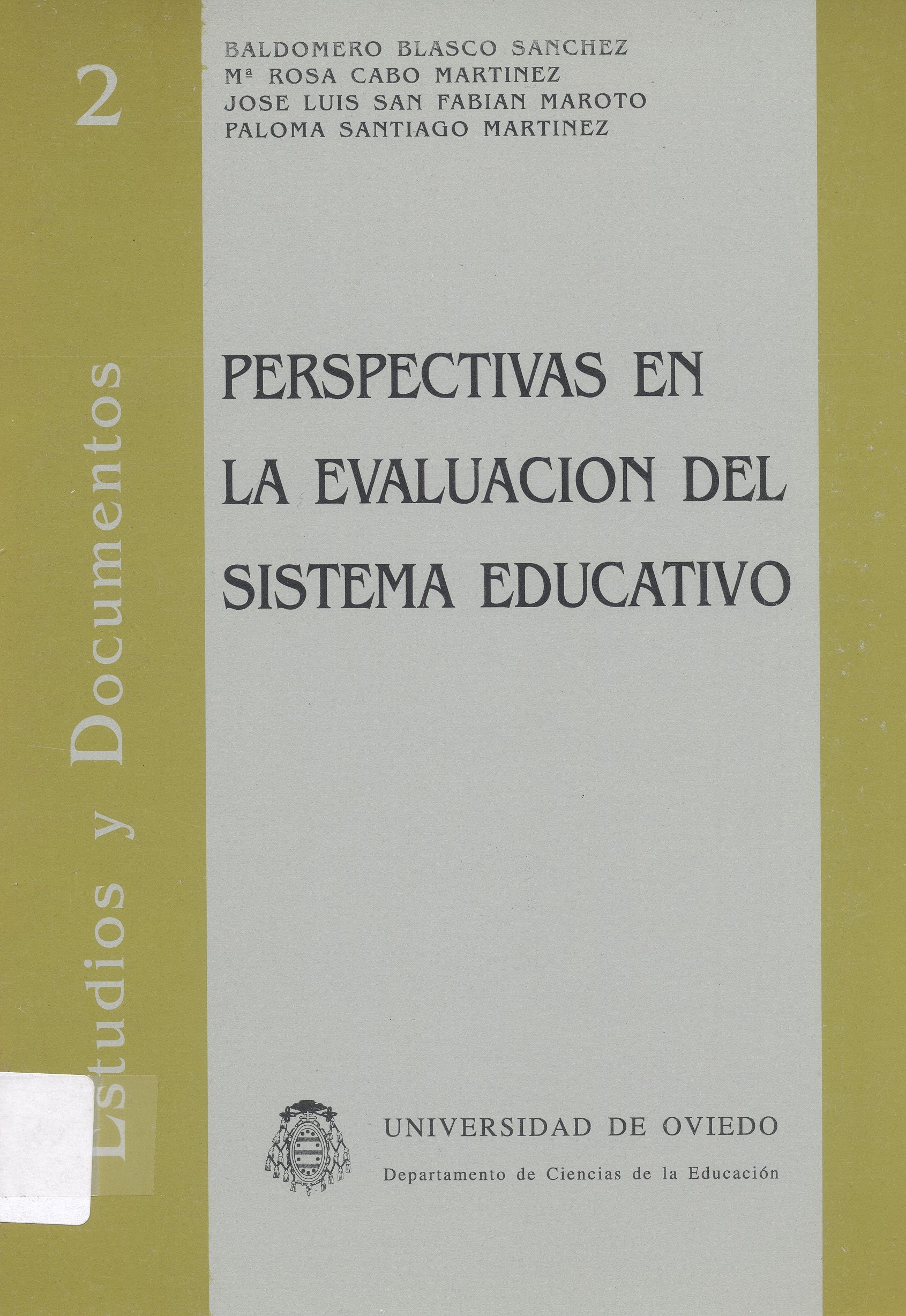 Imagen de portada del libro Perspectivas en la evaluación del sistema educativo