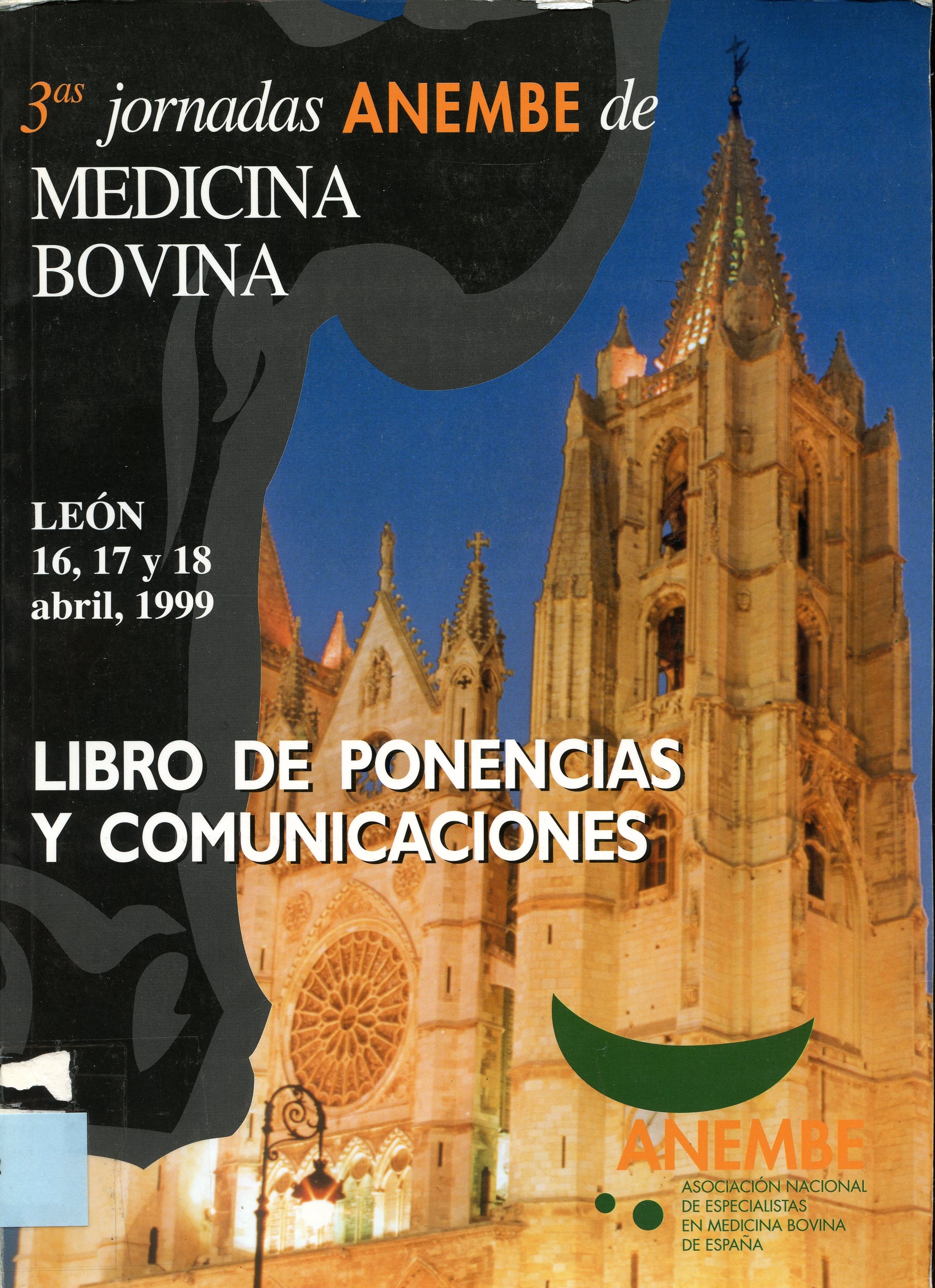 Imagen de portada del libro 3as Jornadas ANEMBE de Medicina Bovina : León 16, 17 y 18 abril, 1999 : libro de ponencias y comunicaciones