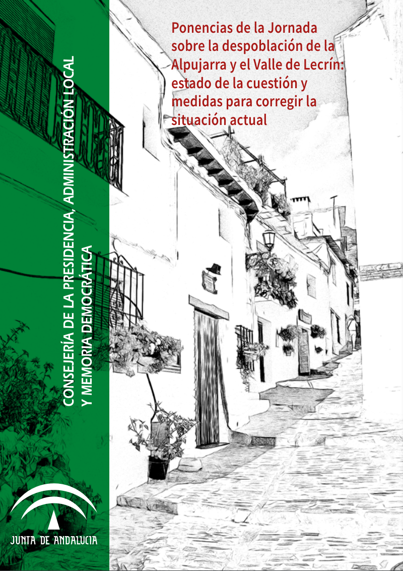 Imagen de portada del libro Ponencias de la Jornada sobre la despoblación de la Alpujarra y el Valle de Lecrín