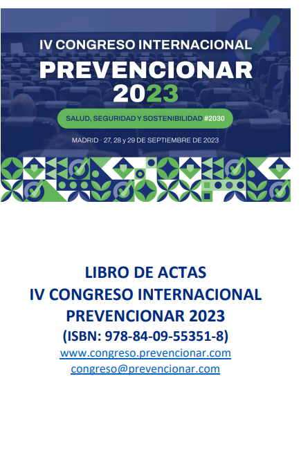 Imagen de portada del libro Libro de actas IV Congreso Internacional Prevencionar 2023