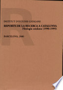 Imagen de portada del libro Reports de la recerca a Catalunya.