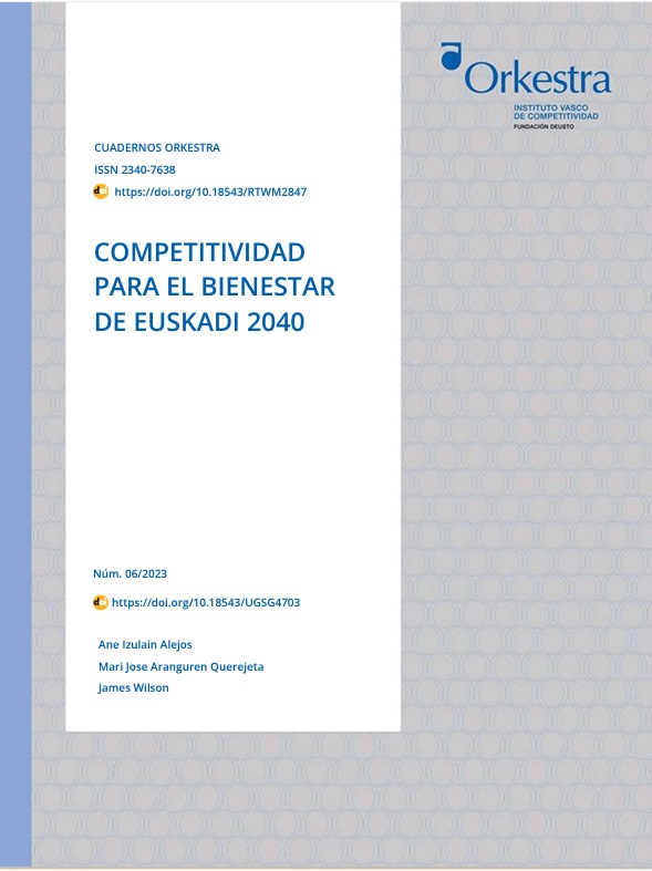 Imagen de portada del libro Competitividad para el bienestar de Euskadi 2040