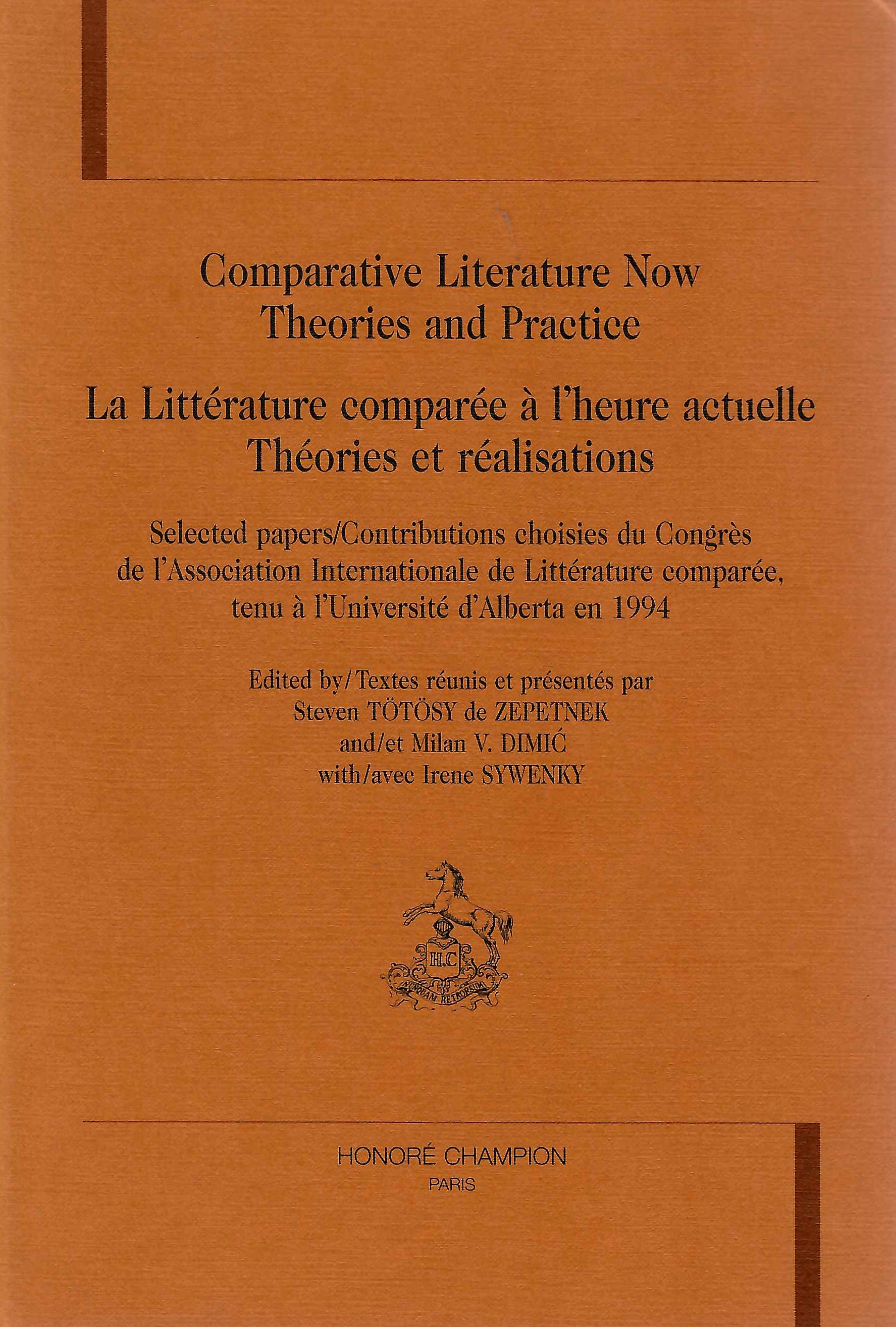 Imagen de portada del libro La littérature comparée à l'heure actuelle. Théories et réalisations