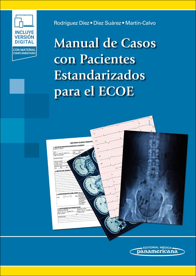 Imagen de portada del libro Manual de casos con pacientes estandarizados para el ECOE