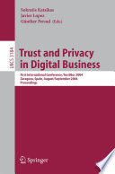Imagen de portada del libro Trust and Privacy in Digital Business