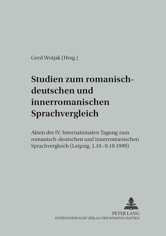 Imagen de portada del libro Studien zum romanisch-deutschen und innerromanischen Sprachvergleich