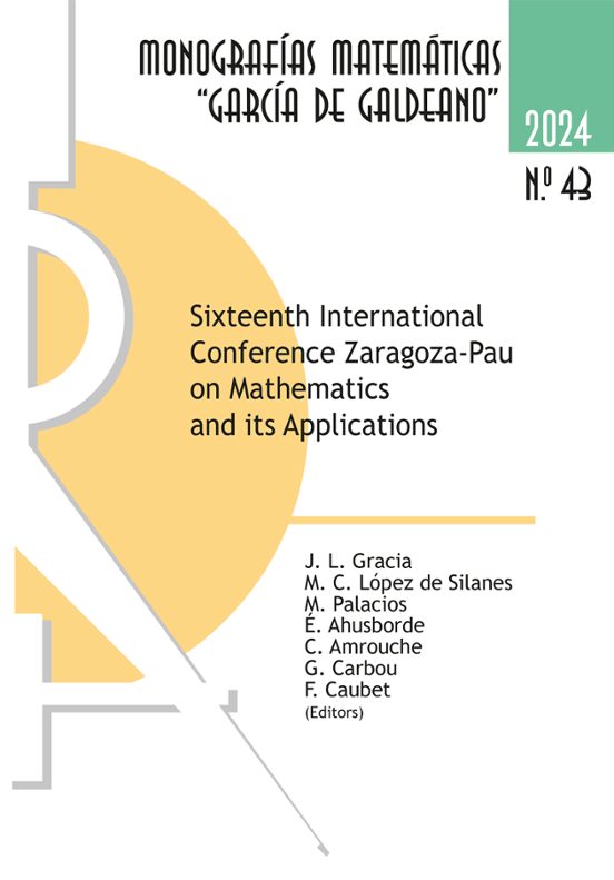 Imagen de portada del libro Sixteenth international conference Zaragoza-Pau on mathematics and its applications