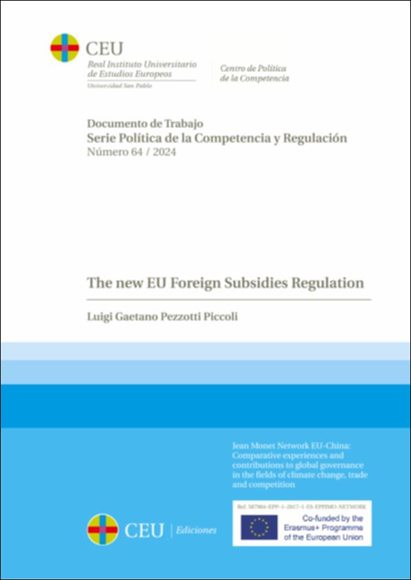 Imagen de portada del libro The new EU foreign subsidies regulation