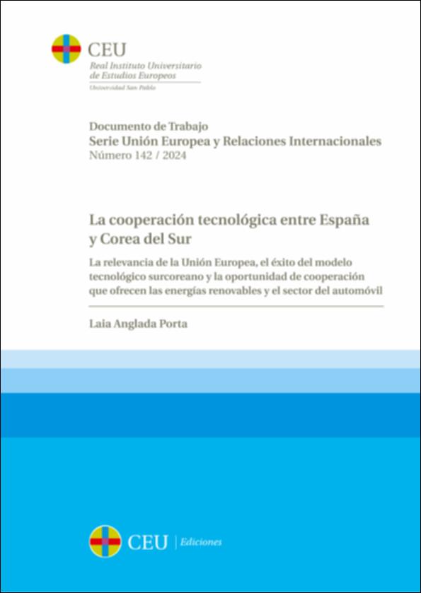 Imagen de portada del libro La cooperación tecnológica entre España y Corea del Sur