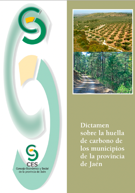 Imagen de portada del libro Dictamen sobre la huella de carbono de los municipios de la provincia de Jaén