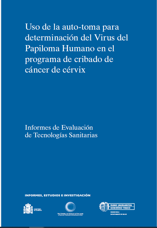 Imagen de portada del libro Uso de la auto-toma para determinación del Virus del Papiloma Humano en el programa de cribado de cáncer de cérvix