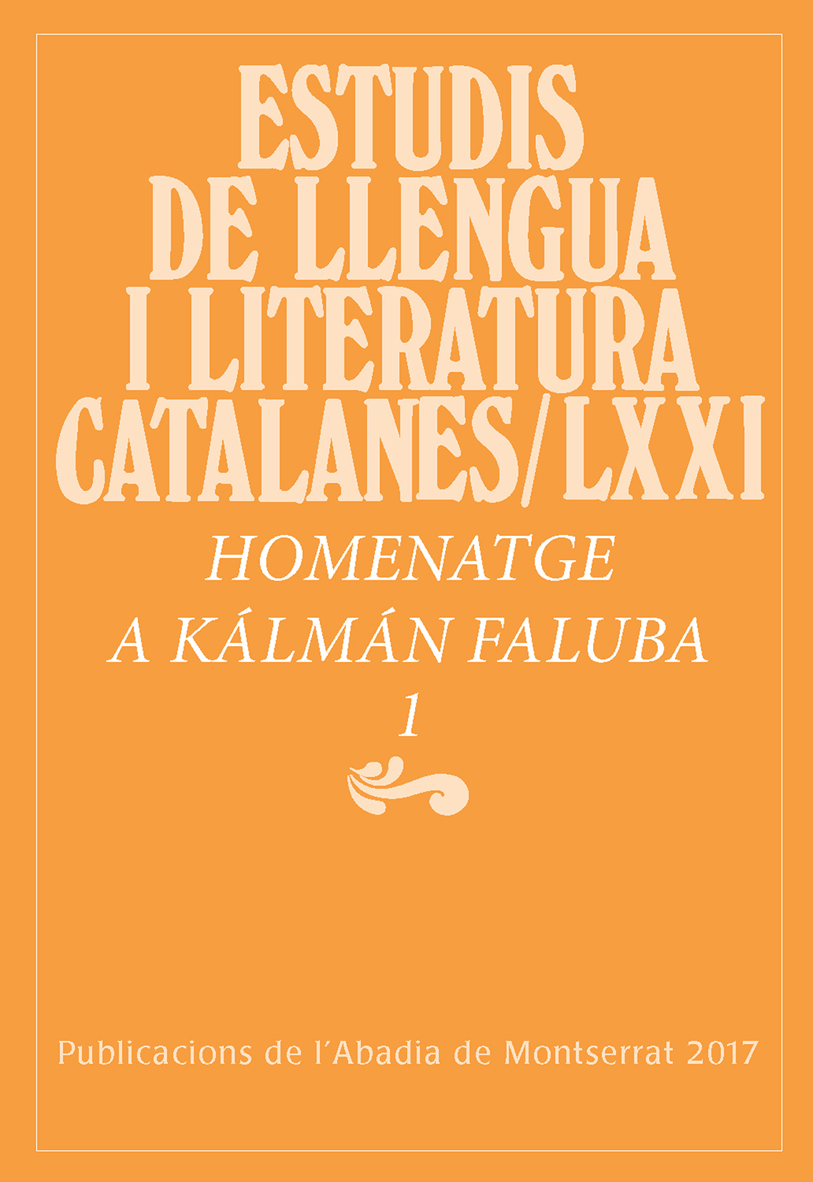 Imagen de portada del libro Homenatge a Kálmán Faluba