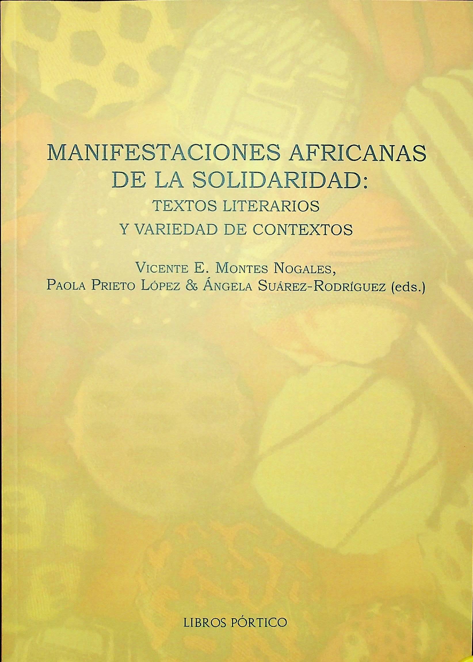 Imagen de portada del libro Manifestaciones africanas de la solidaridad