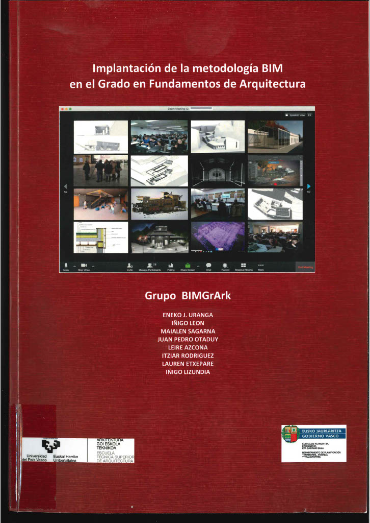 Imagen de portada del libro Implantación de la metodología BIM en el Grado en Fundamentos de Arquitectura