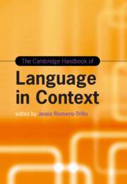 Imagen de portada del libro The Cambridge Handbook of Language in Context