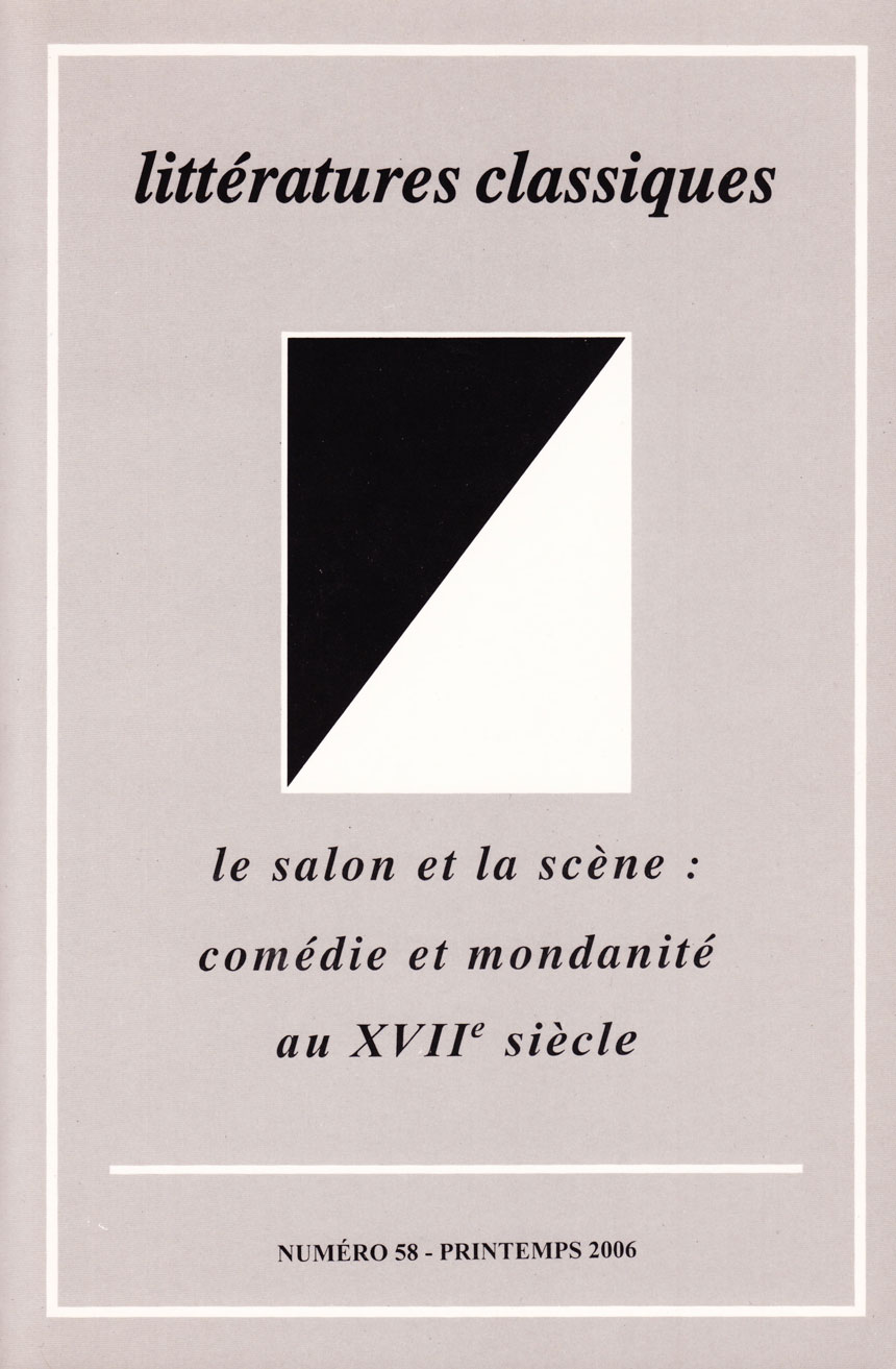 Imagen de portada del libro Le salon et la scène