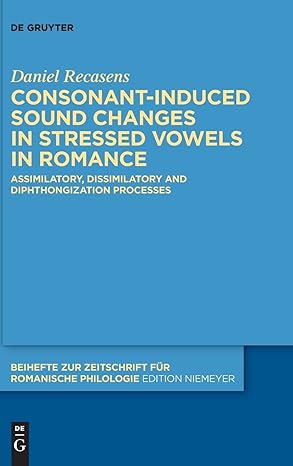 Imagen de portada del libro Consonant-induced sound changes in stressed vowels in Romance