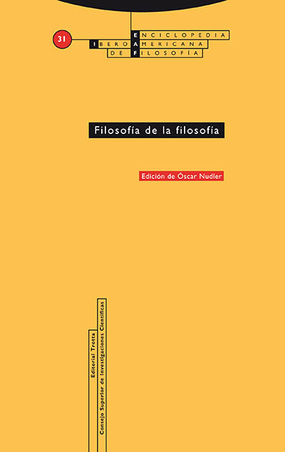 Imagen de portada del libro Filosofía de la filosofía