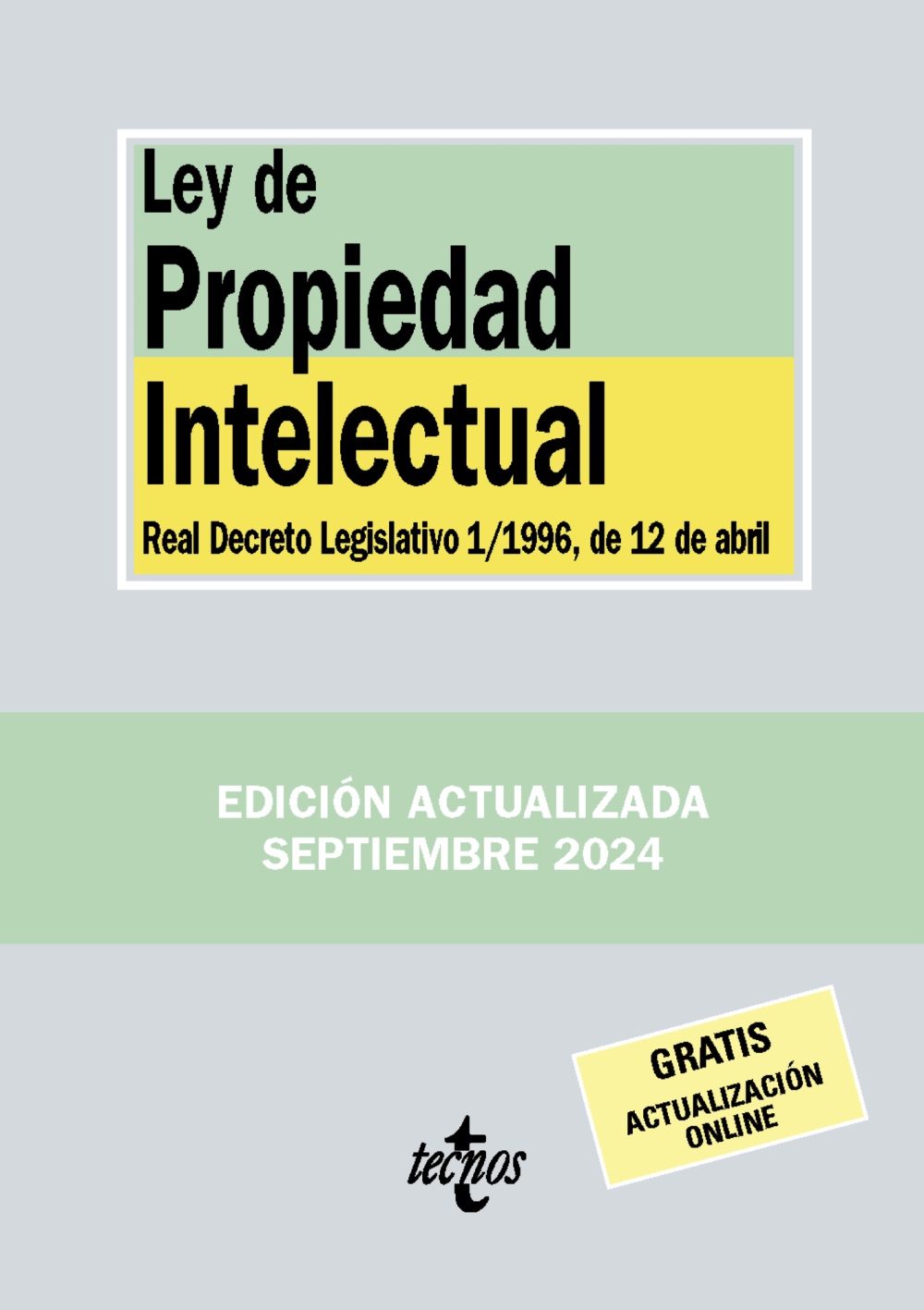 Imagen de portada del libro Ley de Propiedad Intelectual